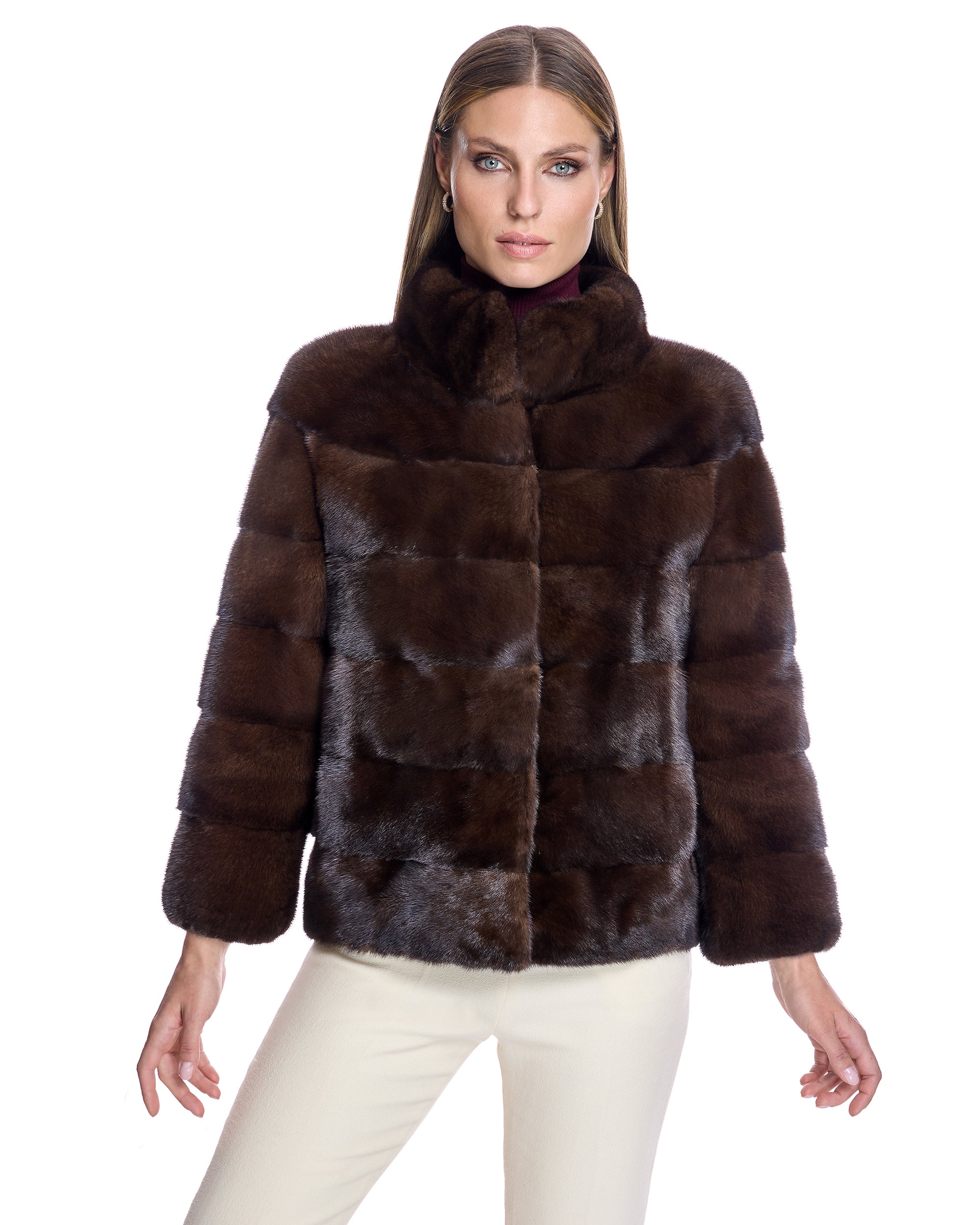 Horizontal Mink Jacket