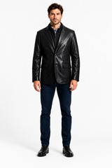 Men's Leather Blazer- Maximilian