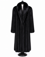 Archive & Vintage 52" Men's Black Dyed Fox Coat -