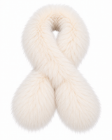 Maximilian 3.5"x41" Off White Dyed Finnish Raccoon Scarf
