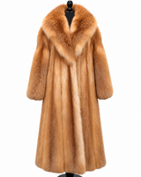 Archive & Vintage 49" Natural Red Fox Coat with Shawl Collar