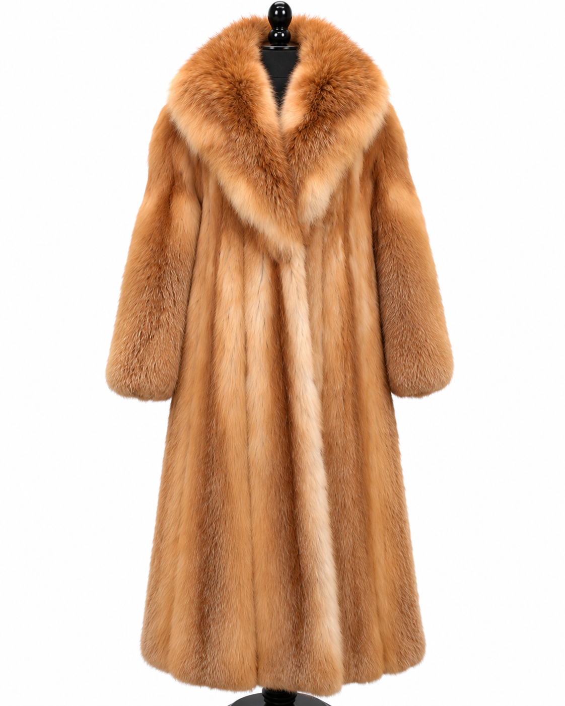 Archive & Vintage 49" Natural Red Fox Coat with Shawl Collar