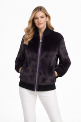 Dark Purple Dyed Mink Reversible Jacket