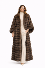 57” Tip-Dyed Barguzin Russian Sable Opera Coat- One of a Kind