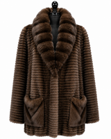 Archive & Vintage 30" Michael Kors Tip dyed Sable Sweater Jacket