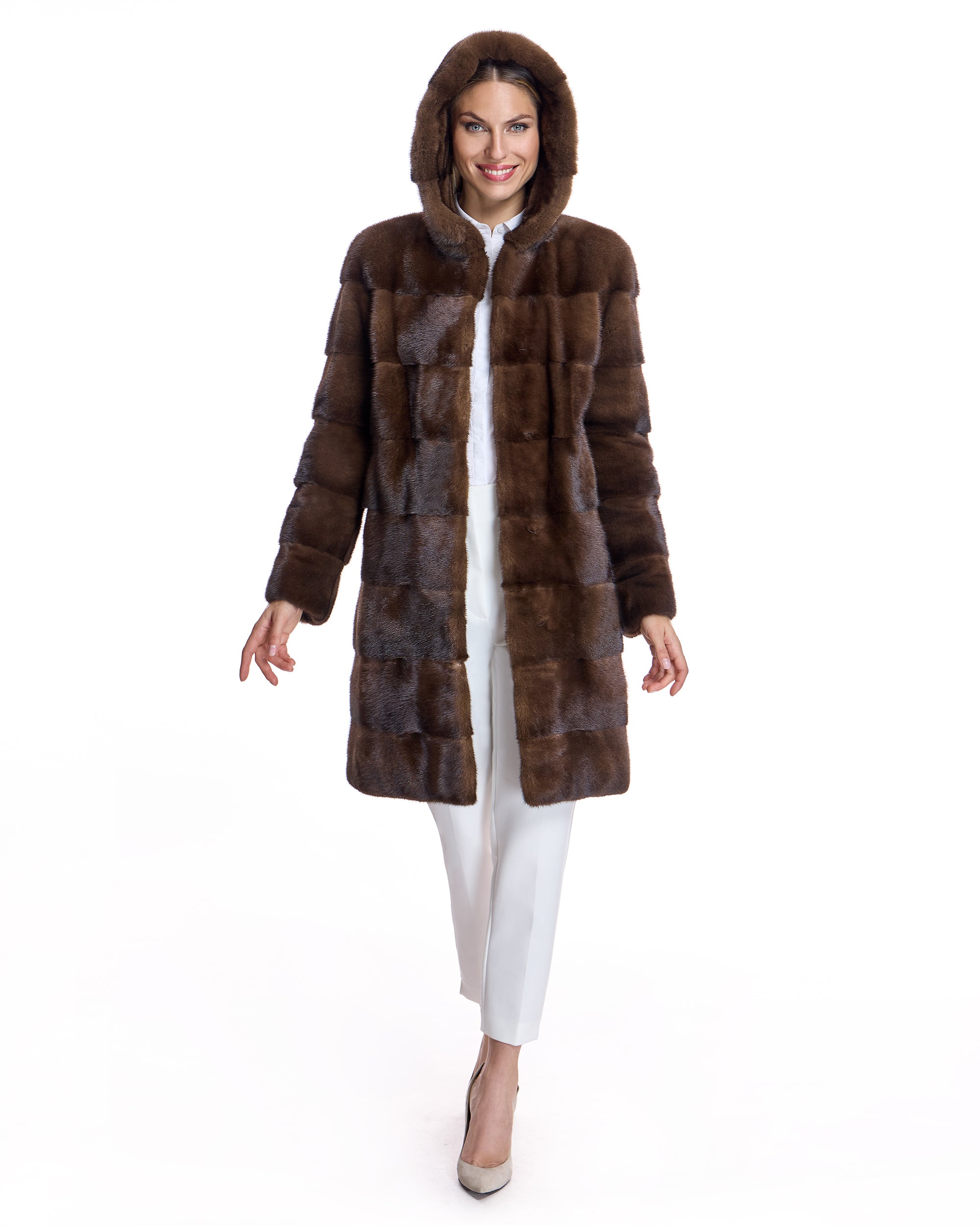 Horizontal Hooded Mink Coat – Maximilian