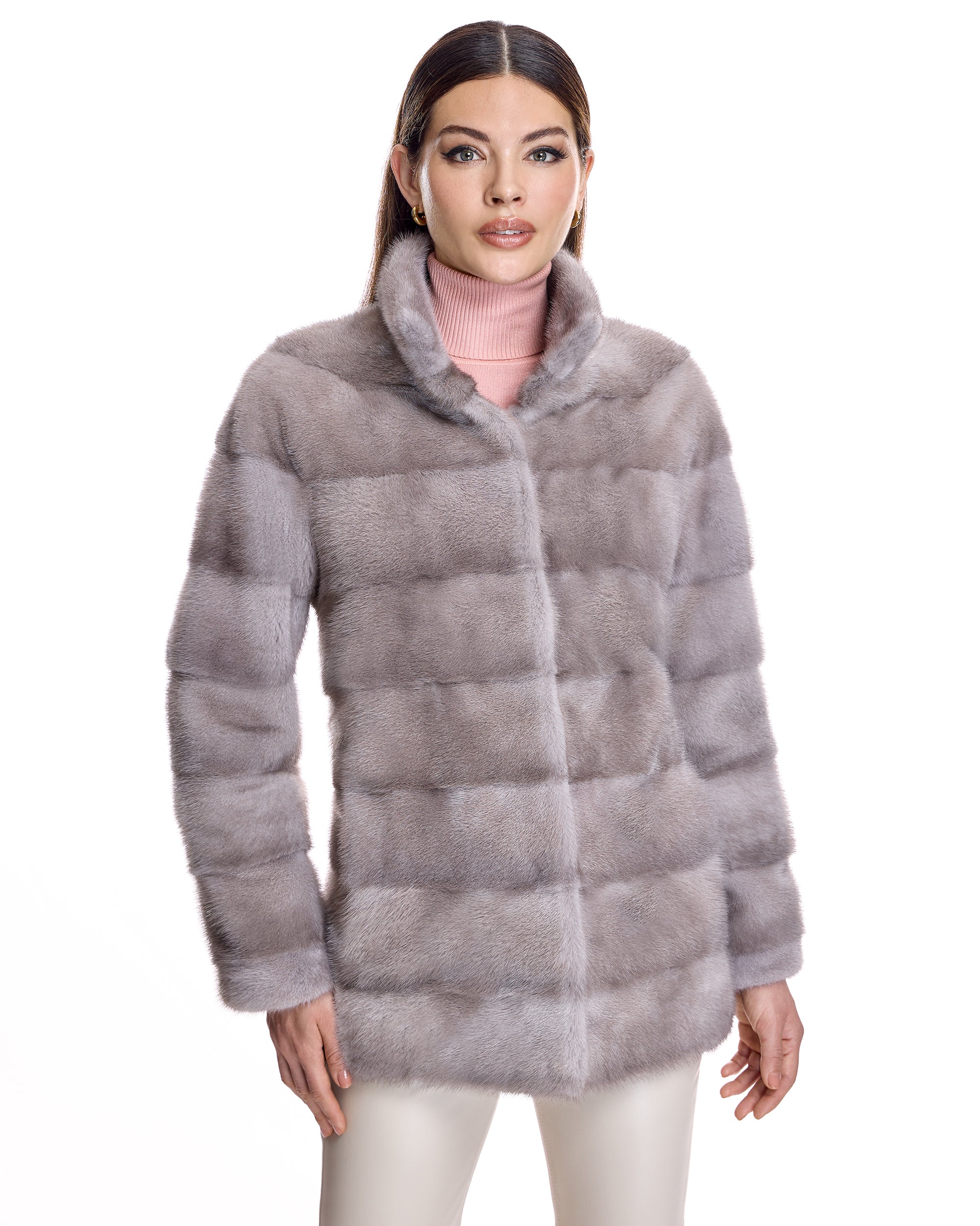 HORIZONTAL MINK JACKET