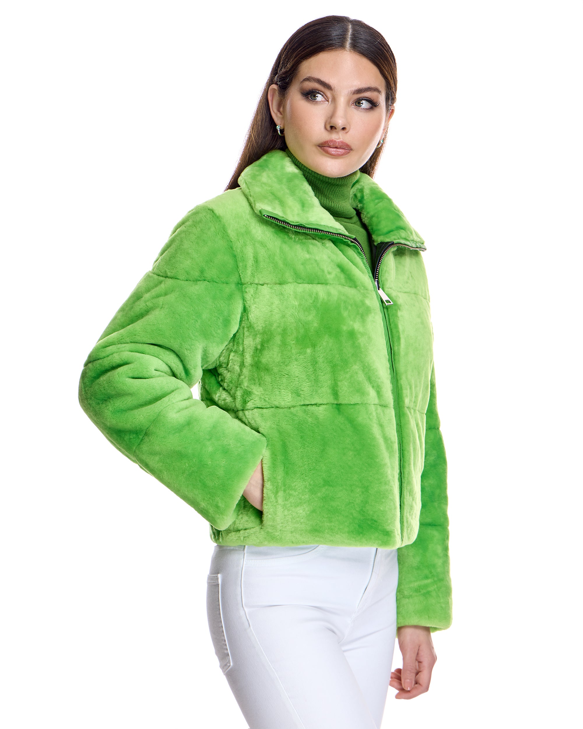 Maxi Julia & Stella Shearling Jacket Reversible to Nylon