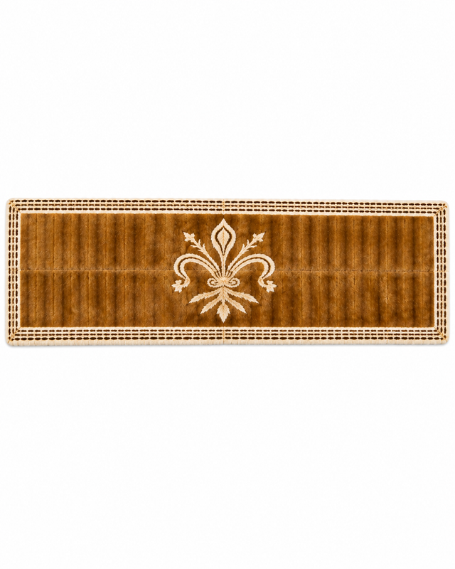 One-of-a-Kind Dyed Sable & Mink Intarsia Runner and Pillow Set