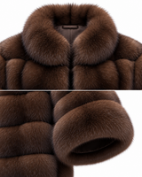 Maximilian 24" Natural Russian Sable Horizontal Bolero Jacket