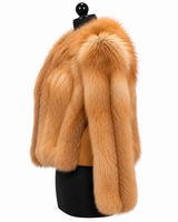 Archive & Vintage 19" Red Fox Bolero with Suede