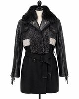 Archive & Vintage Wool Blend Jacket with Beaver Collar