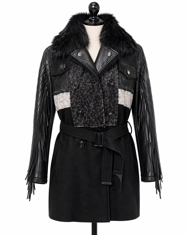Archive & Vintage Wool Blend Jacket with Beaver Collar