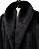 Archive & Vintage 52" Men's Black Dyed Fox Coat -