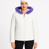 Reversible Mink Patchwork Hooded Jacket – Fur Side & Waterproof Nylon Side