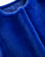 One-of-a-Kind 26" Cobalt Blue Dyed Mink Collarless Vest