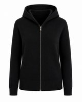 Black Cashmere Hoodie & Ranch Mink Vest Set-22"