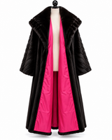 Archive & Vintage 51" Black Onyx Mink Coat with Oversized Wing Collar