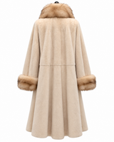 Archive & Vintage 39" Beige Mink Coat with Sable Trim