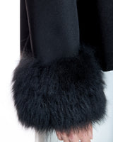 Wool Cape with Cashmere Goat Cuffs
