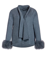 Wool Cape with Cashmere Goat Cuffs