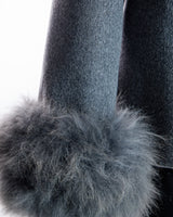 Wool Cape with Cashmere Goat Cuffs