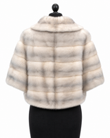 Archive & Vintage Silver Blue Mink Stole (Back 20"/Front 30")