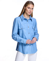 Leather Shacket with Fringe - Maximilian
