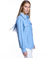 Leather Shacket with Fringe - Maximilian