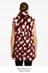 Dyed Fox section Reversible vest