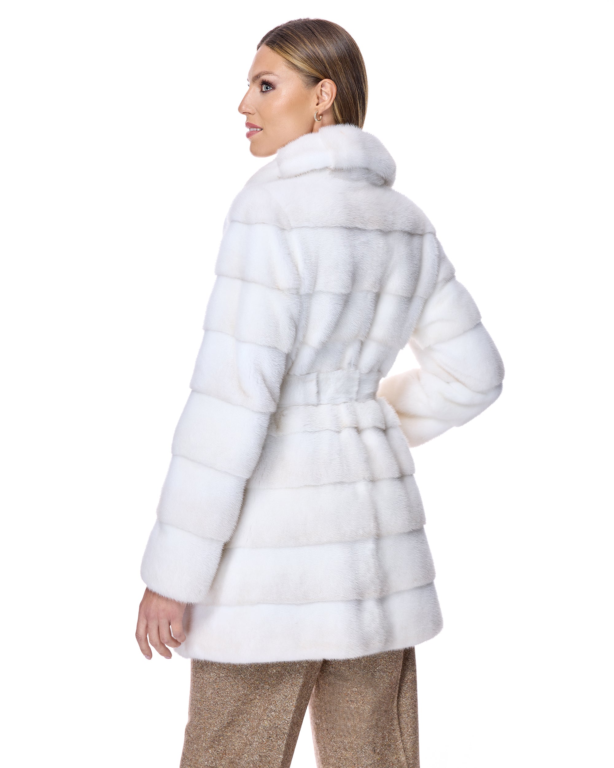 Horizontal Mink Coat