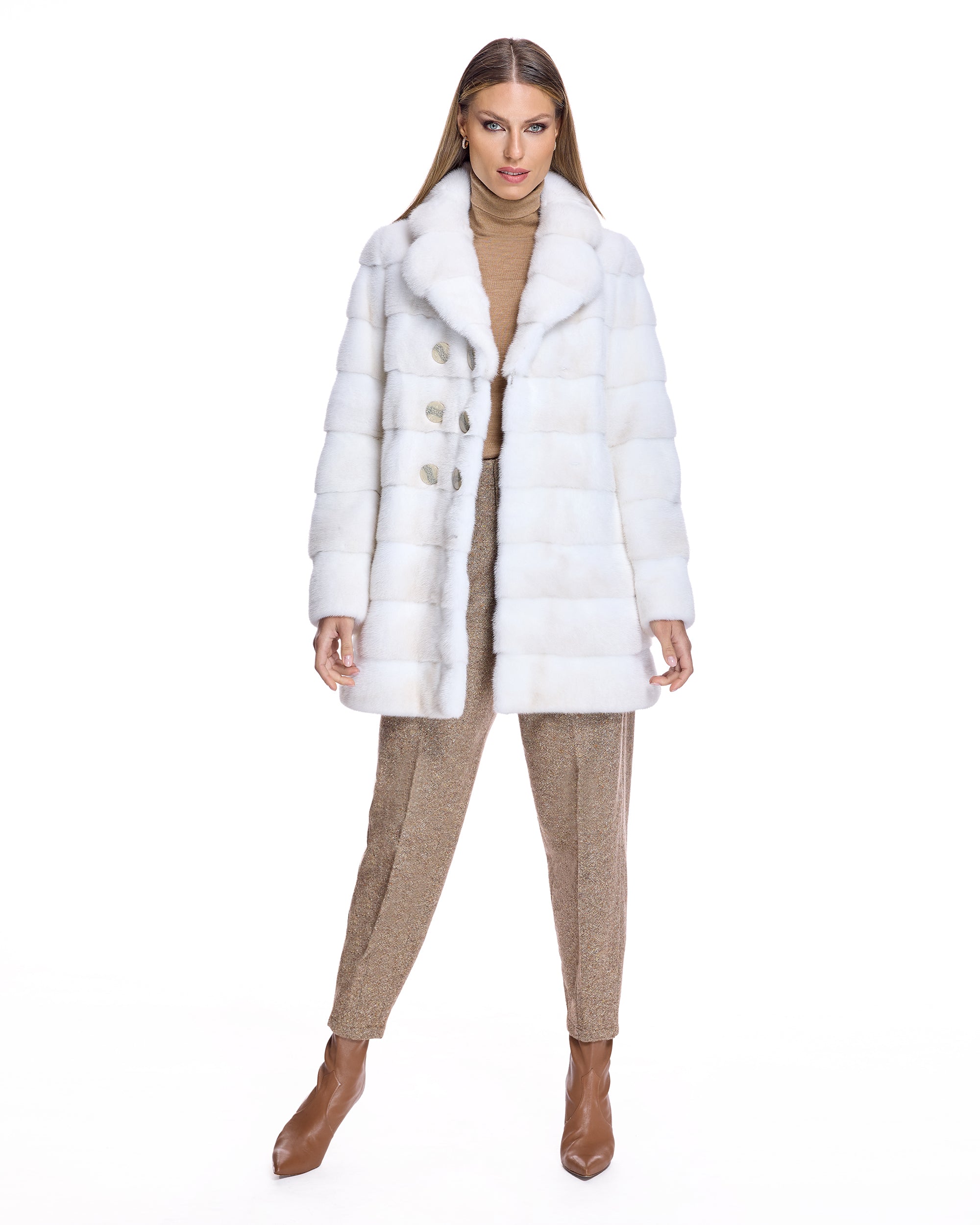 Horizontal Mink Coat