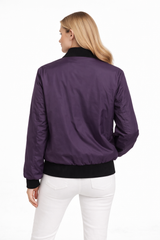 Dark Purple Dyed Mink Reversible Jacket