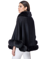 Julia & Stella Cashmere & Fox Trim Cape