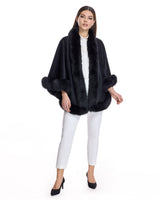 Julia & Stella Cashmere & Fox Trim Cape