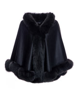 Julia & Stella Cashmere & Fox Trim Cape