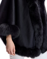 Julia & Stella Cashmere & Fox Trim Cape