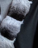 Cashmere Cape with Chinchilla Trim