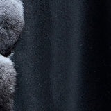 Cashmere Cape with Chinchilla Trim