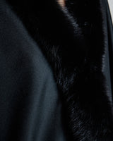 Cashmere Cape with Dyed Fox Trim- Maximilian