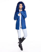 Shearling Lamb Jacket Reversible with Fox Trimmed Hood