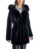 Reversible Toscana-Trimmed Hooded Shearling Lamb Jacket- Maximilian