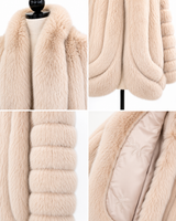 Archive & Vintage Design 29" Blush dyed Fox Oversized Jacket