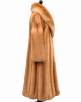 Archive & Vintage 49" Natural Red Fox Coat with Shawl Collar