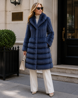 Maximilian 37" Denim Blue Dyed Sable Coat