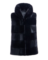 Horizontal Sheared Mink Vest