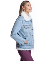 Denim Jacket with Kalgan Lamb Trim-Maximilian
