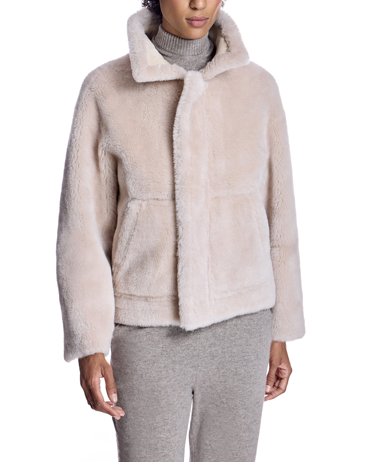 Beige Lambswool Jacket-Maximilian