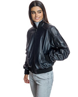 Oversized Italian Leather Bomber Jacket- Maximilian