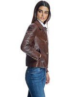 Croc Stamped Leather Jacket-Maximilian